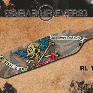 Reverse Leather Bracelet Beige - Alchemy UL13 Printed "Cursed"