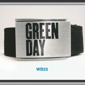Belt | Polyester Belt - Enamelled Buckle Green Day